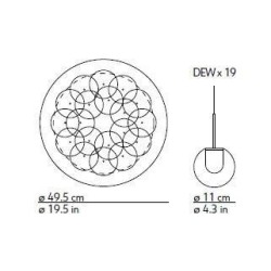 Kundalini Dew 19 Chandelier suspension lamp