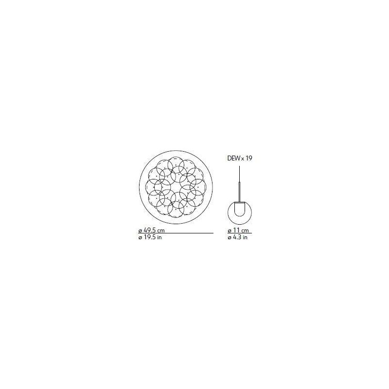 Kundalini Dew 19 Chandelier Hanglamp