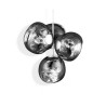 melt led chandelier small chrome