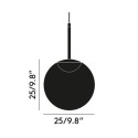 globe pendant 25cm technisch