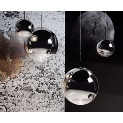 Mirror ball pendant 25cm zilver 2