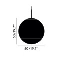 Mirror ball pendant 50cm technisch