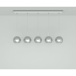 mirror ball linear zilver