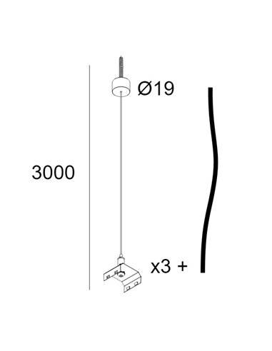 Delta Light Inf40 Sq 320/360 - Suspension Set 3,0M