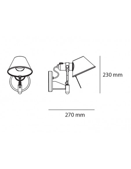 Artemide Tolomeo Faretto Wall ON/OFF