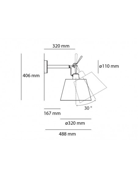 Artemide Tolomeo Diffusore 24 Wall Body