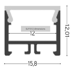 Integratech Profile SL Flat 15x12 3m black cover incl. acc.