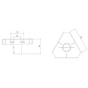 Integratech Paal opzetstuk 60mm voor 3 floodlights Evolve