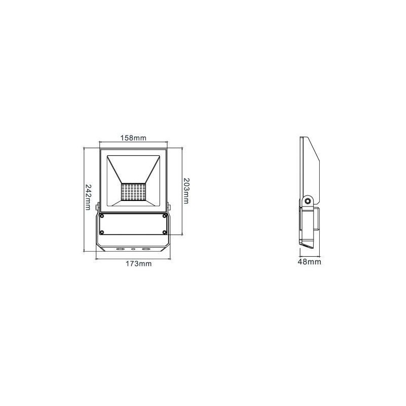 Integratech LED floodlight QT 50W PIR