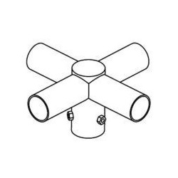 Integratech Streetlight adapter 4x 60mm lichtgrijs RAL9022