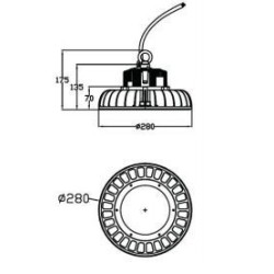 Integratech Highbay PHB 75W IP65 dimmable 1-10V