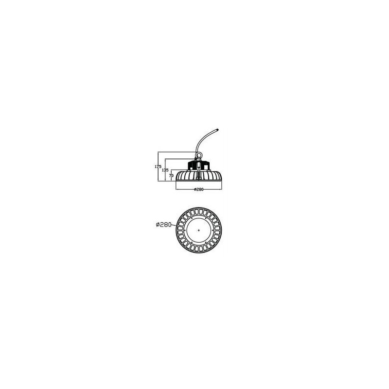 Integratech Klokarmatuur PHB 75W IP65 dimbaar 1-10V
