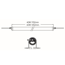 Integratech Protect 1.5m 60W IP69K PC UGR19 EM 3h 4W