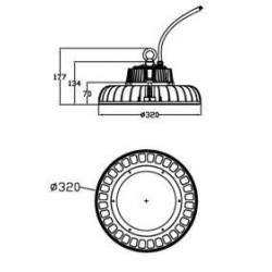 Integratech Highbay PHB 150W IP65 dimmable 1-10V