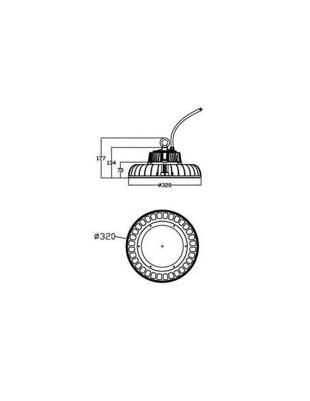 Integratech Klokarmatuur PHB 150W IP65 dimbaar 1-10V