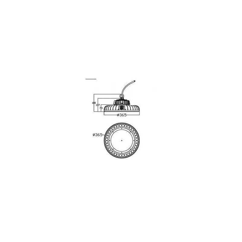 Integratech Klokarmatuur PHB 200W IP65 dimbaar 1-10V