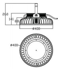 Integratech Highbay PHB 240W IP65 dimmable 1-10V