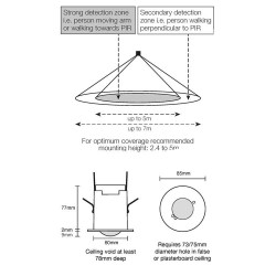 Integratech PIR recessed IP20 wide beam Integraconnect