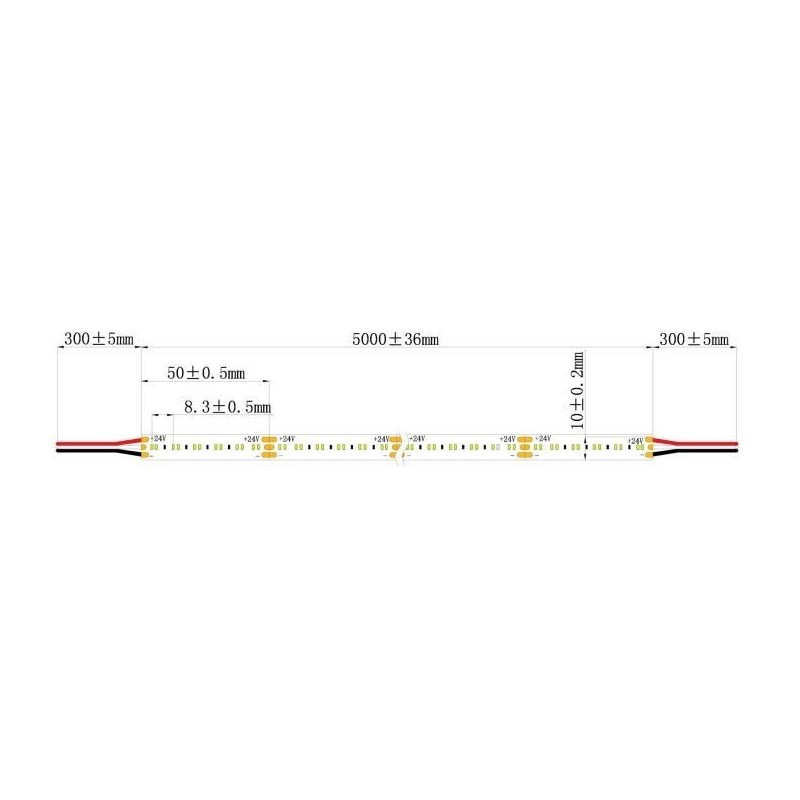 Integratech LED strip 240LED/m 2110 24V IP20 bicolor CRI90 5m