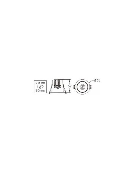 Integratech Inbouwspot Deep low UGR 5W Einbaustrahler