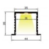 Integratech Profile RPL3535 2m milky incl. accessories