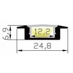 Integratech LED profile recessed RSL7 Complete kit