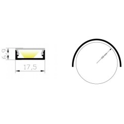Integratech LED profile bendable SLB18 Complete kit