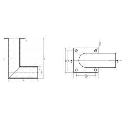 Integratech Streetlight wall bracket L 60mm