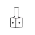 Integratech Streetlight adapter S105/R60mm lichtgrijs RAL9022