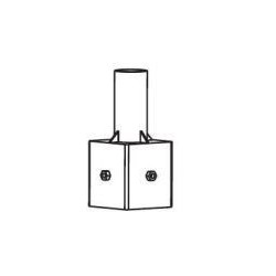 Integratech Streetlight adapter S105/R60mm lichtgrijs RAL9022