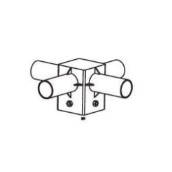 Integratech Streetlight adapter S105/4x60mm lichtgrijs RAL9022
