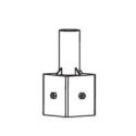 Integratech Streetlight adapter S105/R60mm zwart RAL9005