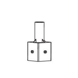 Integratech Streetlight adapter S105/R60mm zwart RAL9005