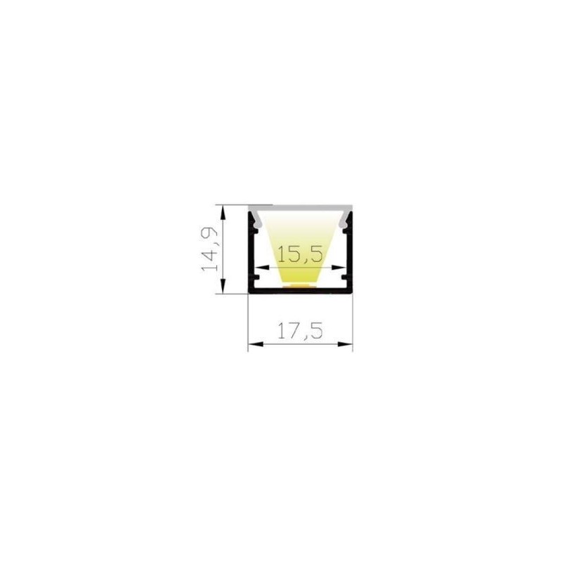 Integratech LED profiel Baseline 17x15 2m