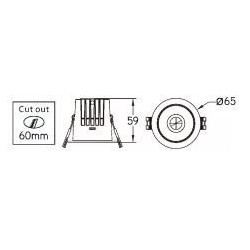 Integratech Recessed spot Deep low UGR 5W