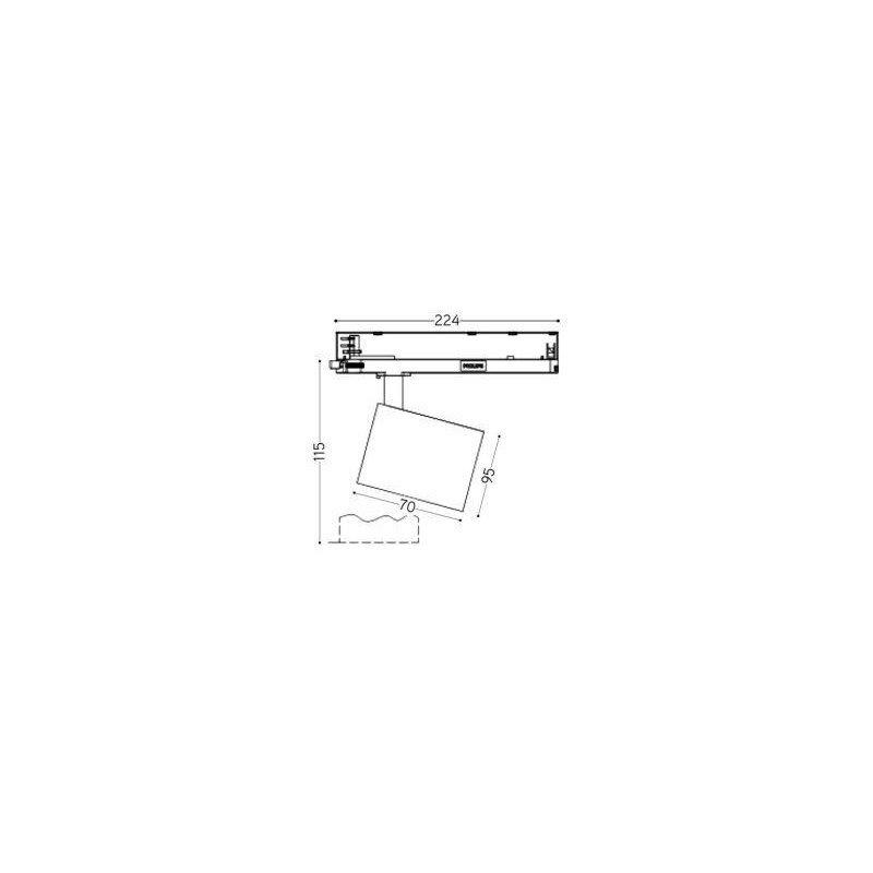 Integratech LED track light rail spot f2