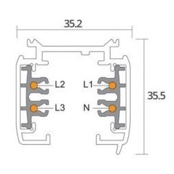 Integratech Universal 3 phase rail dim 7p 1m