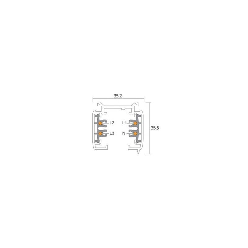 Integratech Universele 3 fase rail dim 7p 1m