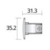 Integratech End cap for universal 3ph rail 7p