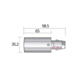 Integratech Power connector left for univ 3ph rail 7p