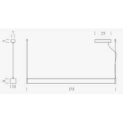 Nemo Tru horizontal down+down Suspension lamp
