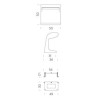 Nemo Borne Béton Grande outdoor IP44 - fixing plate