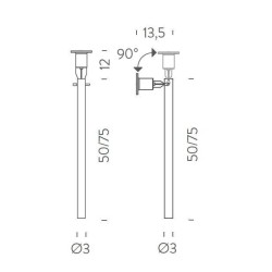 Nemo Canna Nuda (glass) 50cm Hanging lamp