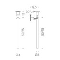 Nemo Canna Nuda (glass) 75cm Hanglamp