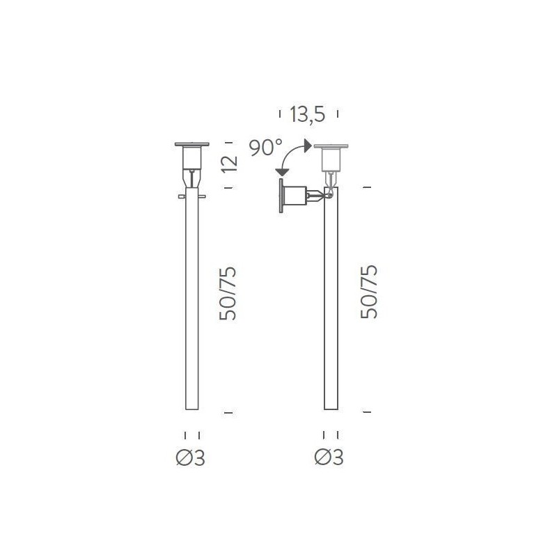 Nemo Canna Nuda (glass) 75cm Hanglamp