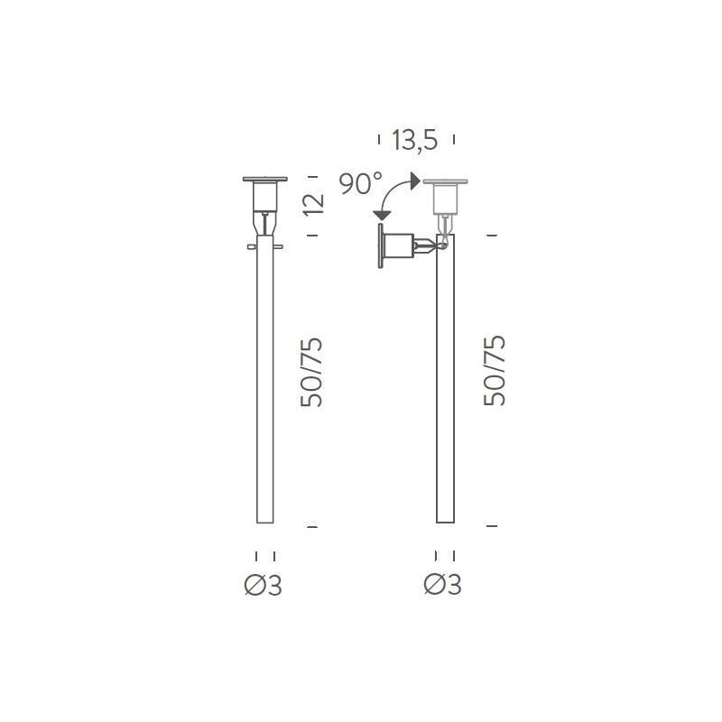 Nemo Canna Nuda (metal) 75cm Hanglamp