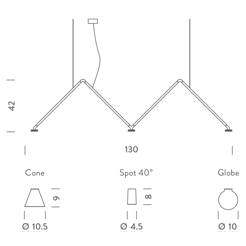 Nemo DABLIU Spot 40 Hanglamp