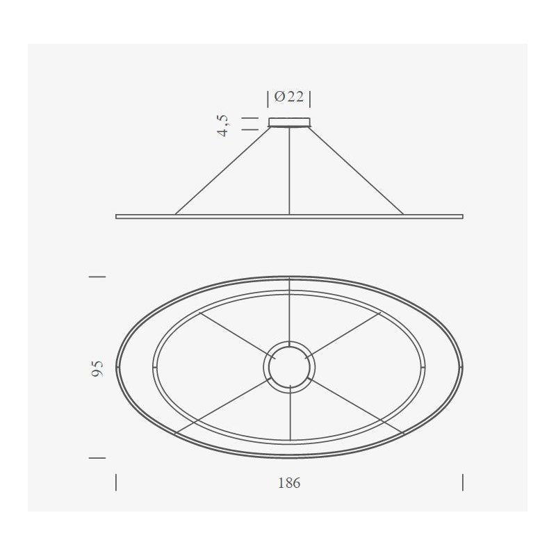 Nemo Ellisse Double Mega Hanglamp