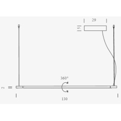 Nemo Linescapes horizontal 130 Hanging lamp