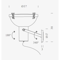 Nemo Projecteur 365 parete IP 54 Wall lamp